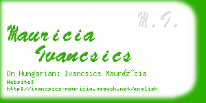 mauricia ivancsics business card